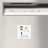 Bride en Groom Wedding Magnet Favors (Insitu (Vaatwasser))