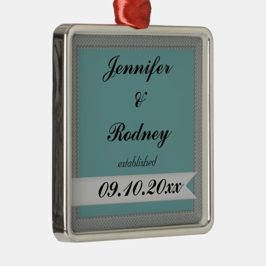 Bride en Groom Wedding Ornament (Rechts)