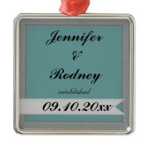 Bride en Groom Wedding Ornament