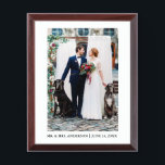 Bride en Groom Wedding Photo Plaque Troffee Gedenkplaat<br><div class="desc">Bride en Groom Wedding Photo Plaque</div>