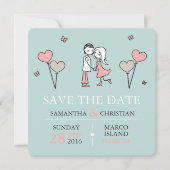 Bride en Groom Wedding sparen de Datum Save The Date (Voorkant)