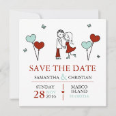 Bride en Groom Wedding sparen de Datum Save The Date (Voorkant)