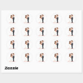 Bride en Groom Wedding Sticker (Vel)