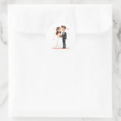 Bride en Groom Wedding Sticker (Tas)