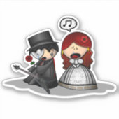 Bride en Groom Wedding Sticker (Voorkant)