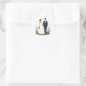 Bride en Groom Wedding Stickers (Tas)
