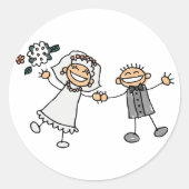 Bride en Groom Wedding Stickers (Voorkant)