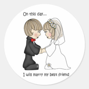 Bride en Groom Wedding Stickers
