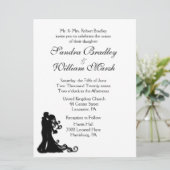 Bride en Groom White Kaart (Staand voorkant)