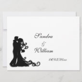 Bride en Groom White Kaart (Achterkant)