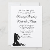 Bride en Groom White Kaart (Voorkant)