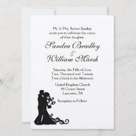 Bride en Groom White Kaart