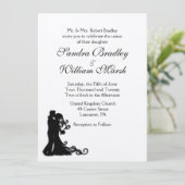 Bride en Groom White Kaart (Staand voorkant)