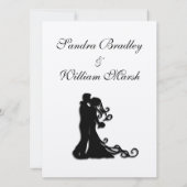 Bride en Groom White Kaart (Achterkant)