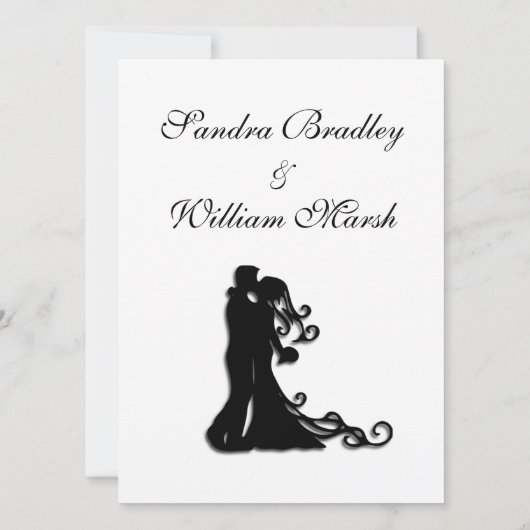 Bride en Groom White Kaart (Achterkant)