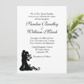 Bride en Groom White Kaart (Staand voorkant)