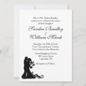 Bride en Groom White Kaart (Voorkant)