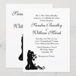 Bride en Groom White Kaart