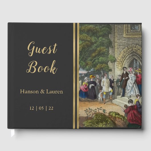  bride- en groomkunst gastenboek (Voorkant)