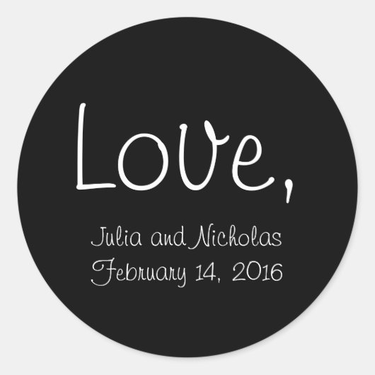 Bride en groomvistuig | Weddenschap Ronde Sticker (Voorkant)