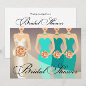 Bride en haar Brdesmaids Vrijgezellenfeest | blauw Kaart (Voorkant / Achterkant)