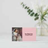 Bride en haar bruiloft Cake - 50's Visitekaartje (Staand voorkant)