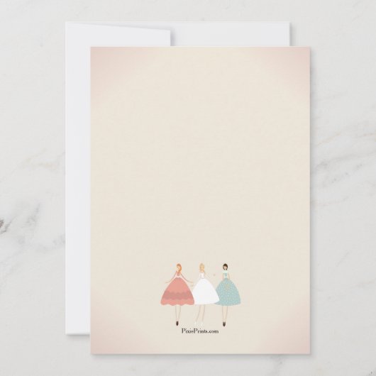 Bride en haar gastvrouw kaart (Achterkant)