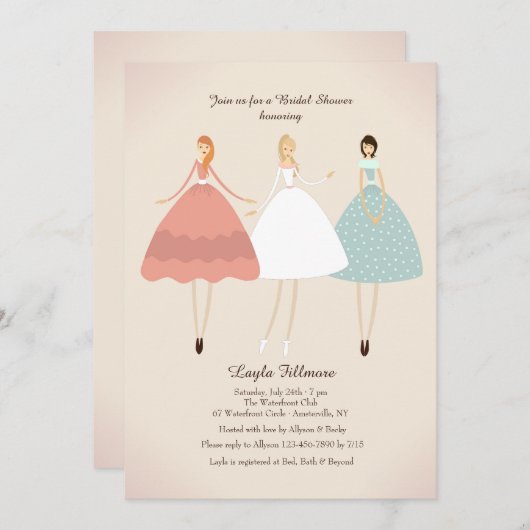 Bride en haar gastvrouw kaart (Voorkant / Achterkant)