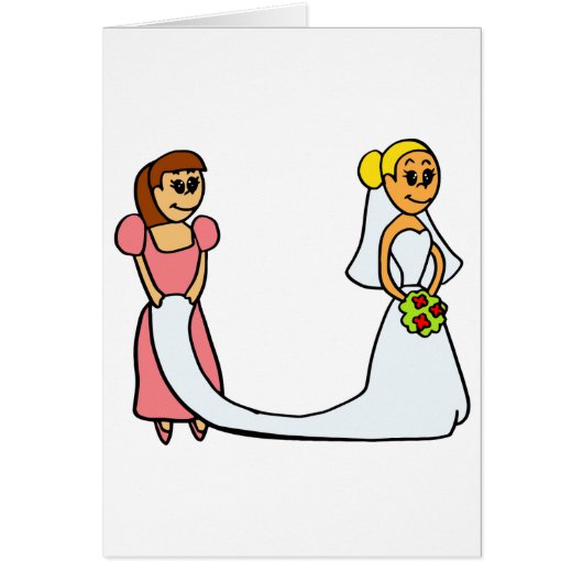 Bride en Maid of Honor Cartoon (Voorkant)