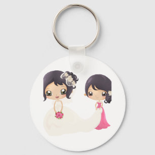 Bride en Maid of Honor Sleutelhanger