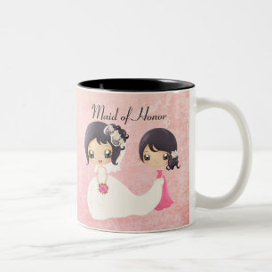Bride en Maid of Honor Tweekleurige Koffiemok