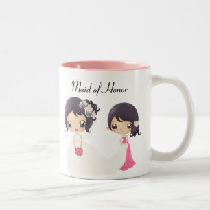 Bride en Maid of Honor Tweekleurige Koffiemok