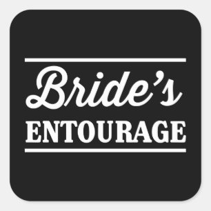 Bride-entourage Vierkante Sticker