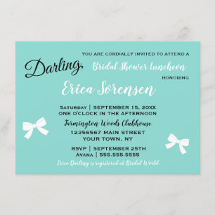 Bride & Family Little Black Dress Tiara Party Kaart