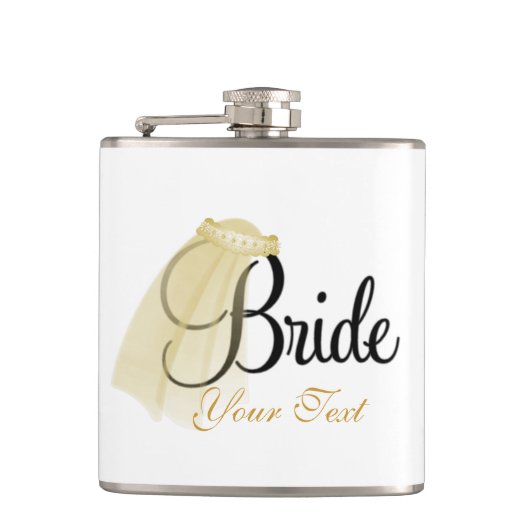 Bride Flask, 6 oz. Heupfles (Voorkant)