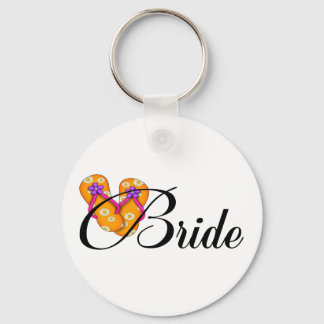 Bride Flip Flop Oranje Sleutelhanger