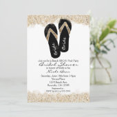 Bride Flip Flop Sandals Summer Beach Vrijgezellenf Kaart (Staand voorkant)