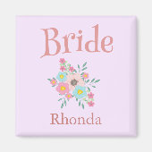 Bride Floral Beauful Magneet (Voorkant)
