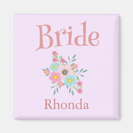 Bride Floral Beauful Magneet (Voorkant)