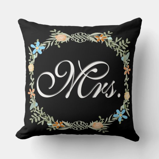 Bride  Floral Garland Sierkussen (Voorkant)