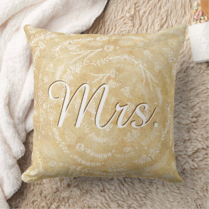 Bride  Floral Garland Sierkussen