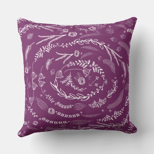 Bride  Floral Garland Sierkussen (Achterkant)