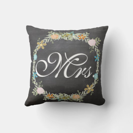 Bride  Floral Garland Sierkussen (Achterkant)