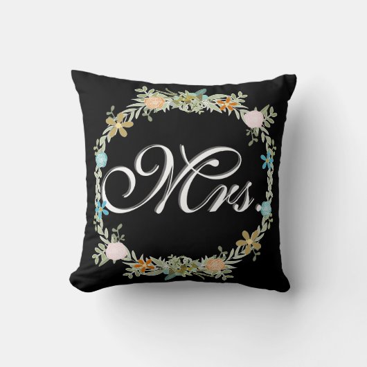 Bride  Floral Garland Sierkussen (Voorkant)