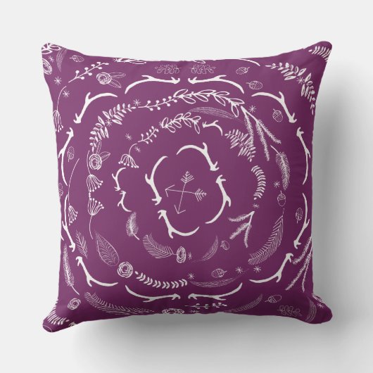 Bride  Floral Garland Sierkussen (Achterkant)