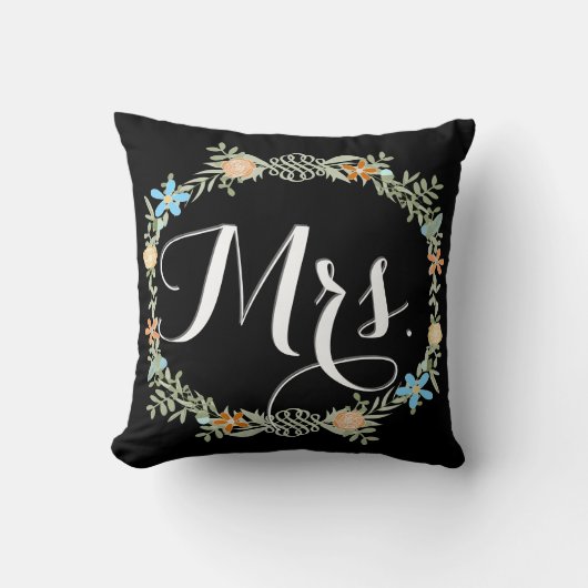 Bride Floral Garland Sierkussen (Voorkant)