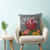 Bride Floral Red Heirloom Roos Kussen (Stoel)