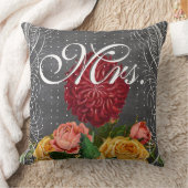 Bride  Floral Red Heirloom Roos Kussen (Deken)