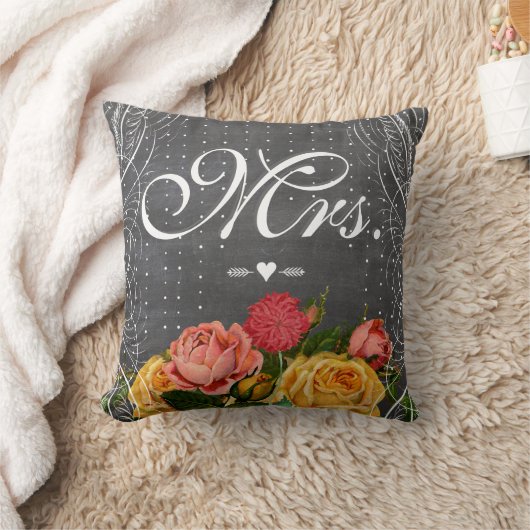 Bride  Floral Red Heirloom Roos Kussen (Deken)