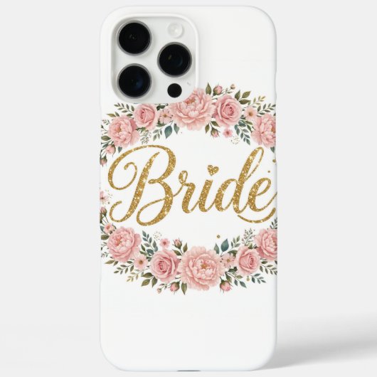 Bride Floral Watercolor iPhone Case (Achterkant)